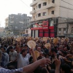 Bread demo in Banyas in solidarity with cities under siege
