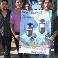 Demonstrators in Kafranbil, Idlib province - Facebook