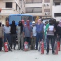 A rescue team in the Eastern Ghouta area outside Damascus, which is under the control of the FSA
