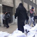 Dead bodies waiting to be identified after being pulled out of the Quweiq River – Facebook