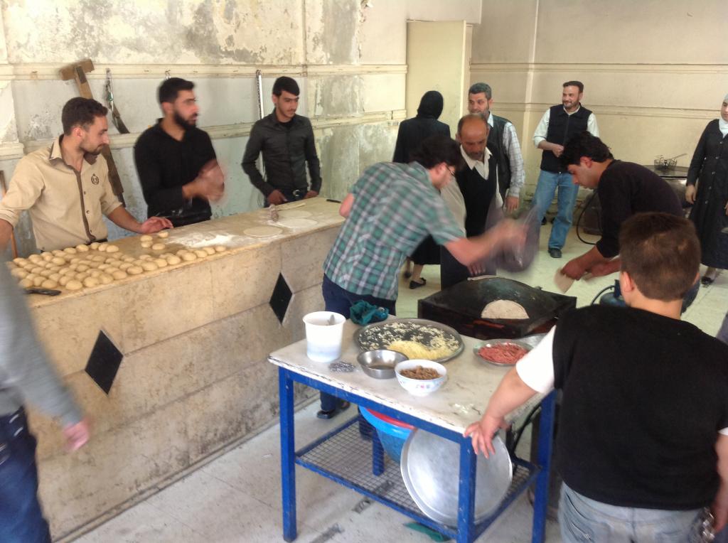 The kitchen while Abu Yassin and his colleagues prepare prepare breakfast - Photography by Razan Zeitouneh