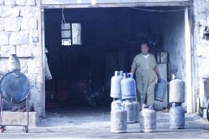 A gas storehouse in Kfar Nabel. Photography by Hazzaa al-Adnan