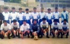 The Kfar Nabel football team. Photograph from the archive of Mustapha al-Jalal.